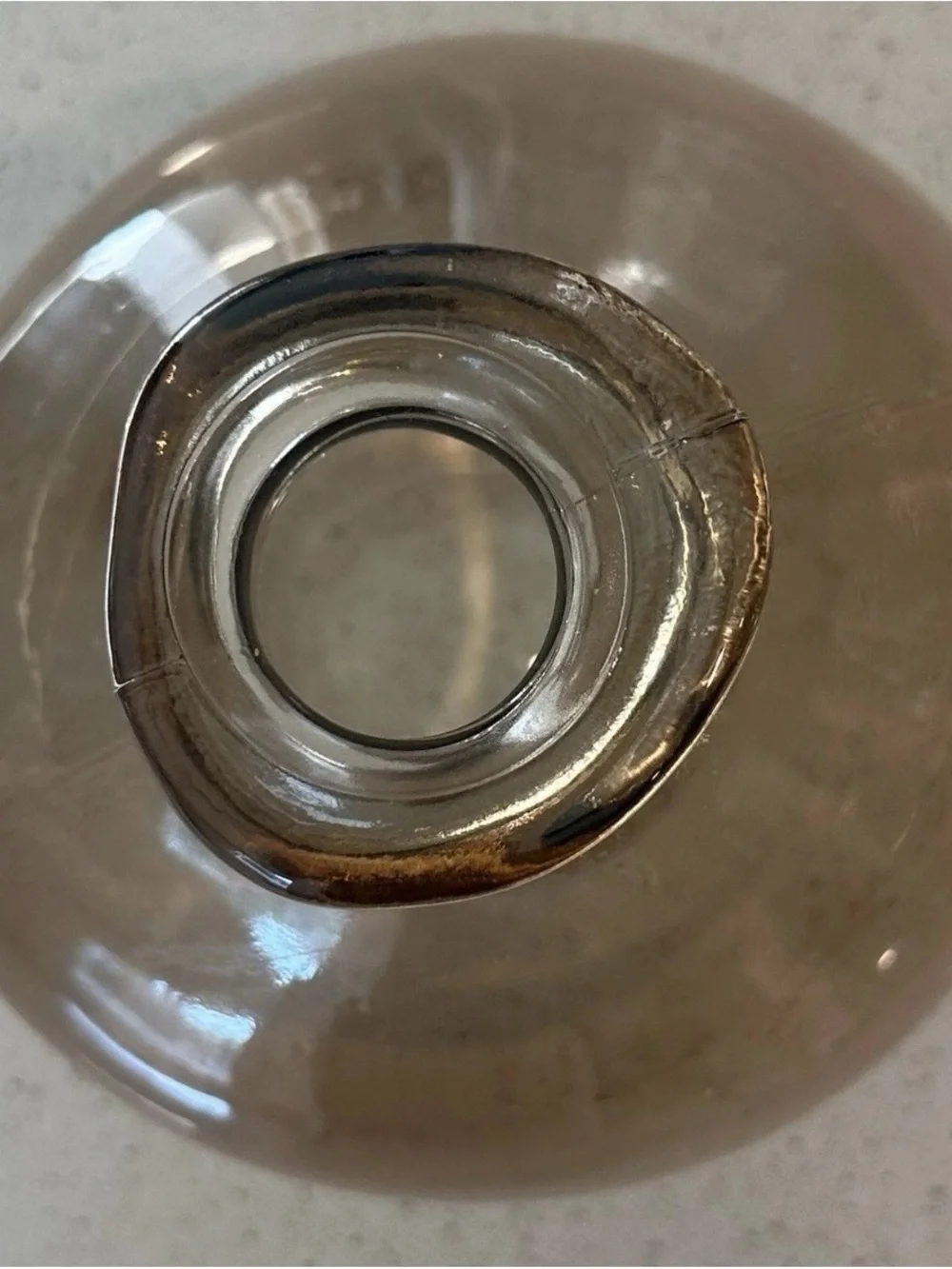 Smoky Glass Bud Vase - Rounded Neck